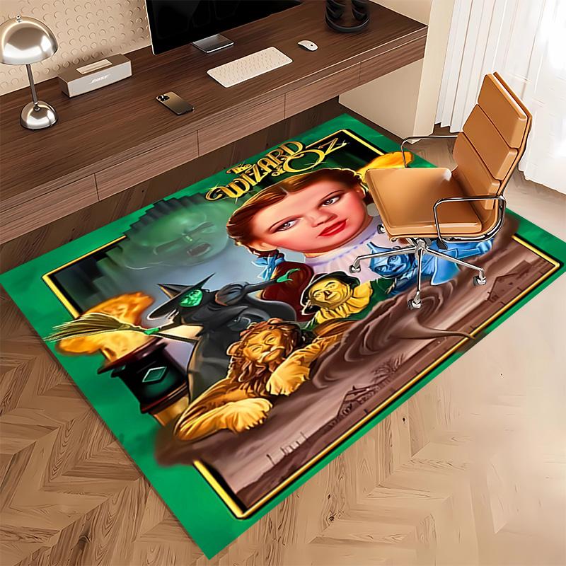 1pc The Wizard of Oz Print Area Rug - Soft, Washable Non-Slip Indoor Mat, Living Room, Home Office Decorative Rug,Office Decorative