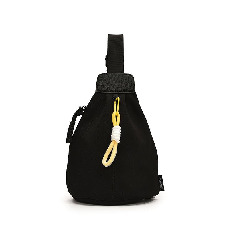 

Однотонна нагрудна сумка. Жіноча сумка через плече. Чоловіча сумка через плече чорний