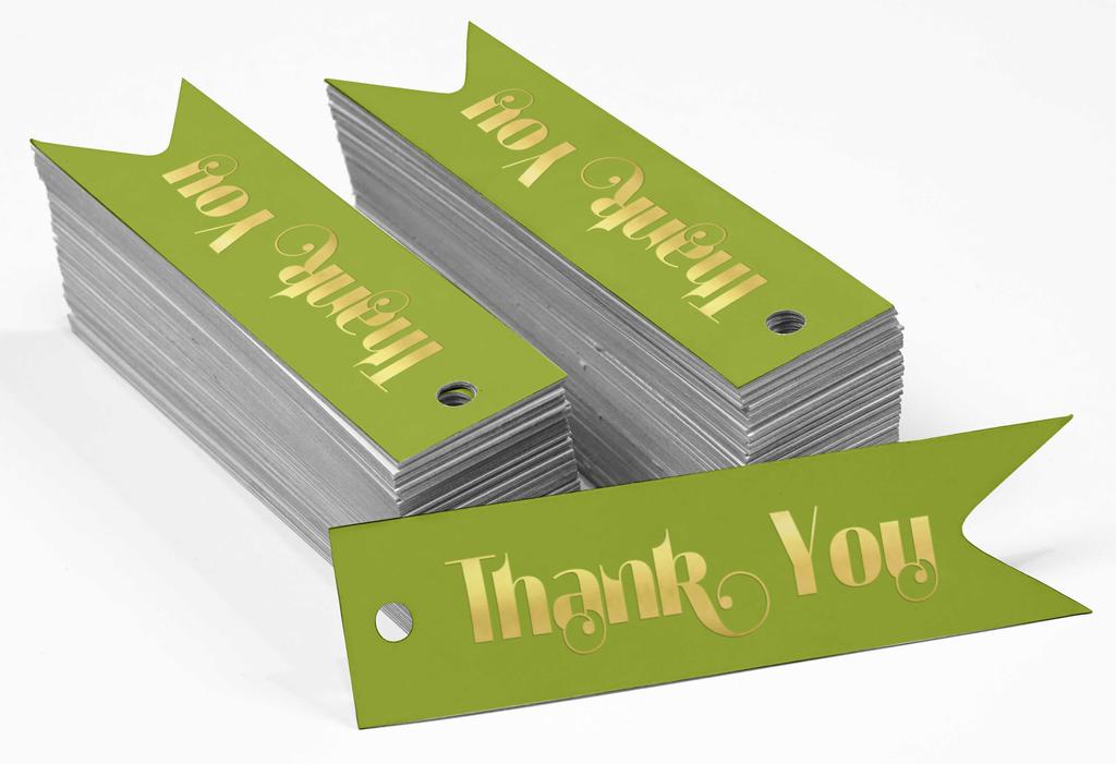 Inkdotpot Gold Foil Paper Hang Tags Thank You Bridal Shower Favor Tags 100
