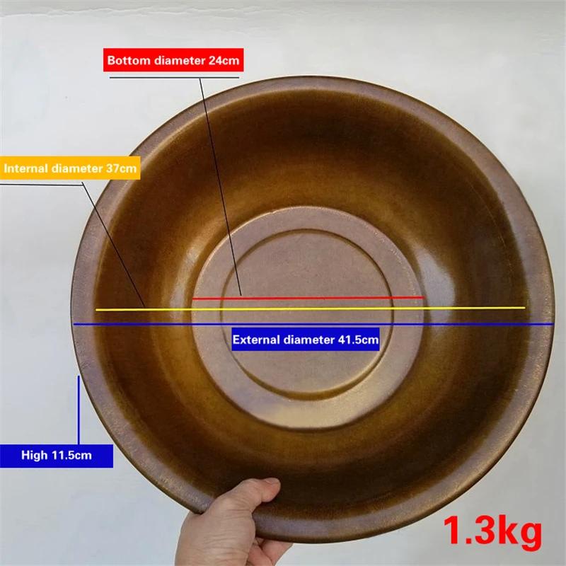 Pure Copper Handmade Thickened Brass Basin Old Copper Basin Carbon Furnace Wash Basin Chinese Wedding Washbasin Carbon Brazier