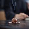 Lucky Purple Sand Mini Golden Toad Line Incense Burner, Indoor Insert Seat Zen Tea Table Desktop Aromatherapy Burner Ornament