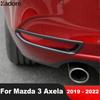 For Mazda 3 Axela -   2024 2025 Carbon Car Rear Fog Light Lamp Cover Trim Tail Foglight Bezel Trims Accessories