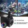 Ultra-Quiet Aquarium Filter Pump Colorful  LED Light Fish Tank Pump Landscape Water Pump  Fountain