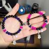 Magnetisches Herz & Stern Perlenverstellbares Partnerarmband
