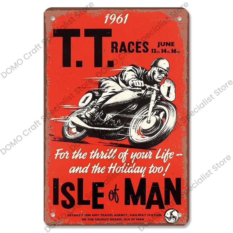 Vintage Motocross Poster Metal Tin Signs  Motorcycle Grand Prix Metal Plaque Retro Wall Decor for Garage Moto Club Man Cave