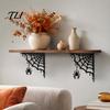 Weather Resistant Metal Craft 2Pcs Spider Web Corner Wall Art, Signs Outdoor Decor, Gothic Artistic Decor Minimalist Aesthetic Sculpture