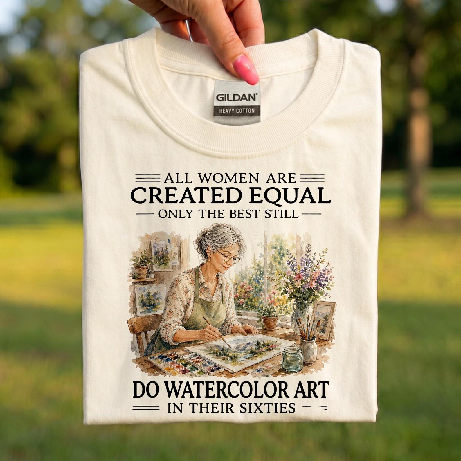 60th Watercolor Artist Birthday Shirt, Still Do Watercolor Art In Their Sixties T-Shirt, Painting Lover Tee, Art Teacher Gift S