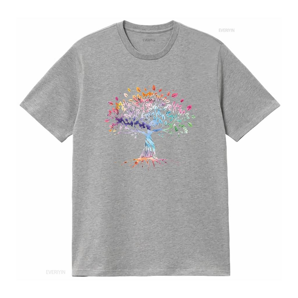 Mens Colorful Life Is Really Good Vintage Unique Tree Art T Shirt Black Medium vintage Washed Comfortable Slightly Casual