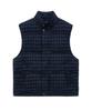 Ungimmick Check Pattern Down Vest (Indigo)