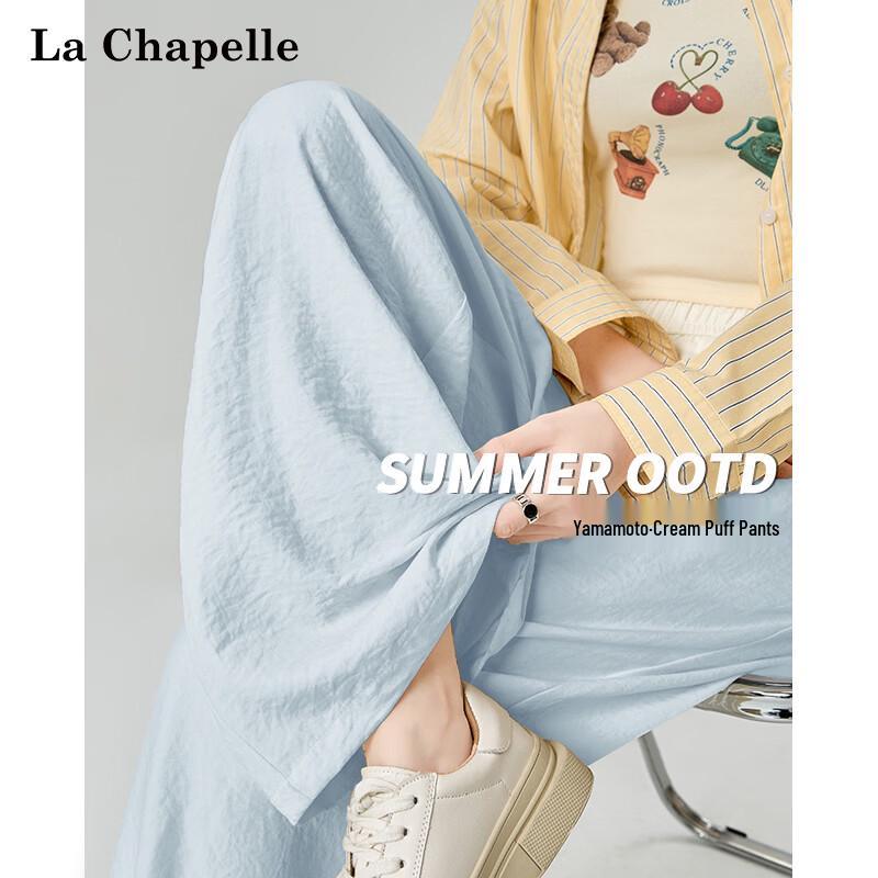 La Chapelle Women s High-Waist Wide-Leg Pants M