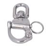 Snap Shackle 360 Degree Rotation Stainless Steel Polished Surfaces Quick Release Snap Shackle for Spinnaker Halyard