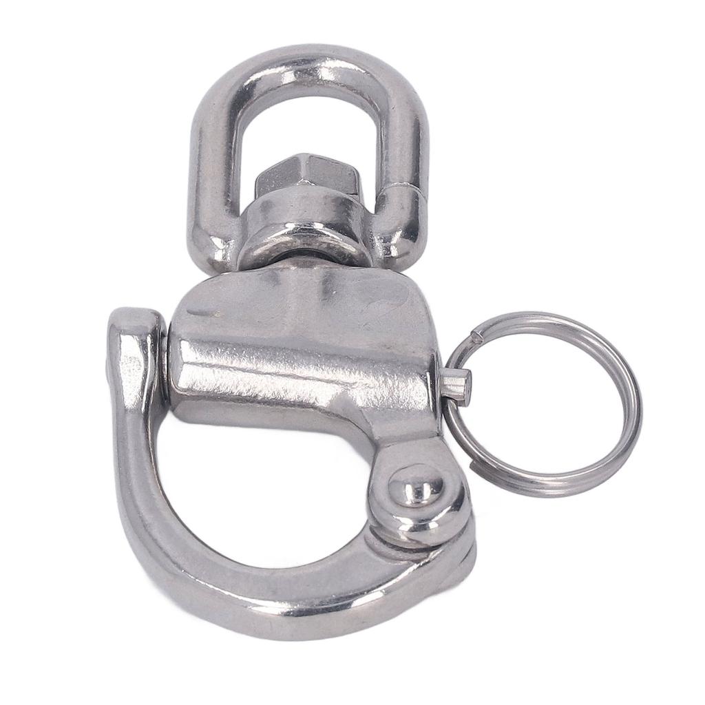 Snap Shackle 360 Degree Rotation Stainless Steel Polished Surfaces Quick Release Snap Shackle for Spinnaker Halyard