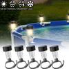 6Pcs Garden Lamp Solar Pool Light Frame Waterproof Solar Outdoor Lights  On The Ground