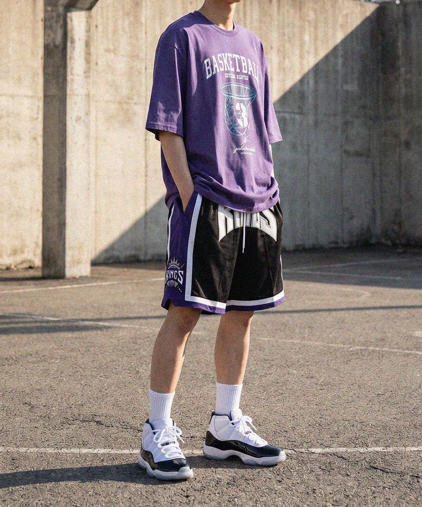 MODERMENT Real Overfit Buzzer Beater Short Sleeve T-Shirt [Violet]