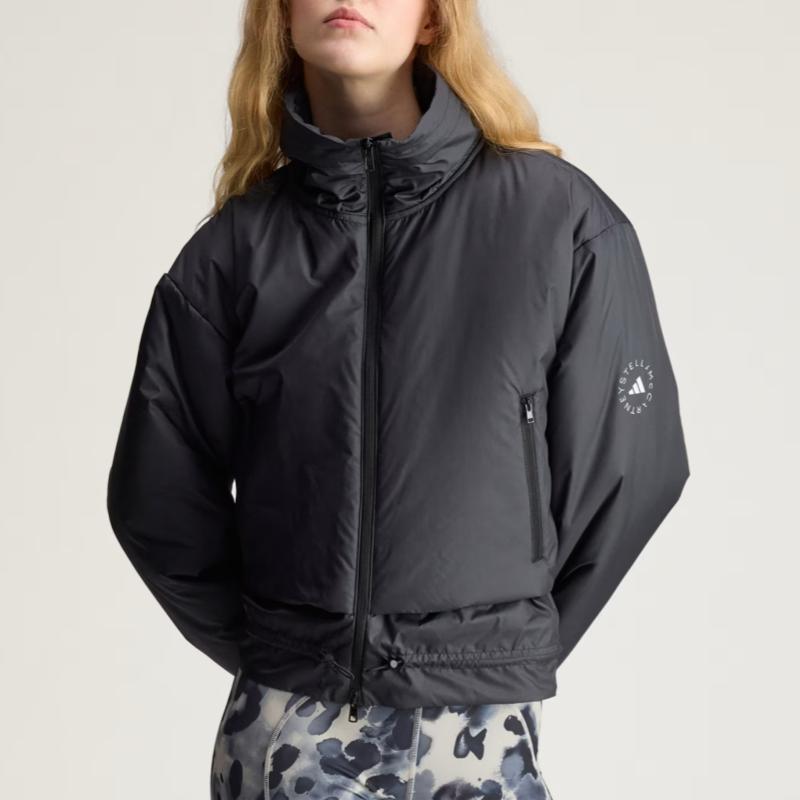 Adidas Solid Color Woven Sports Stand Collar Long Sleeve Jacket Women jackets KA9601