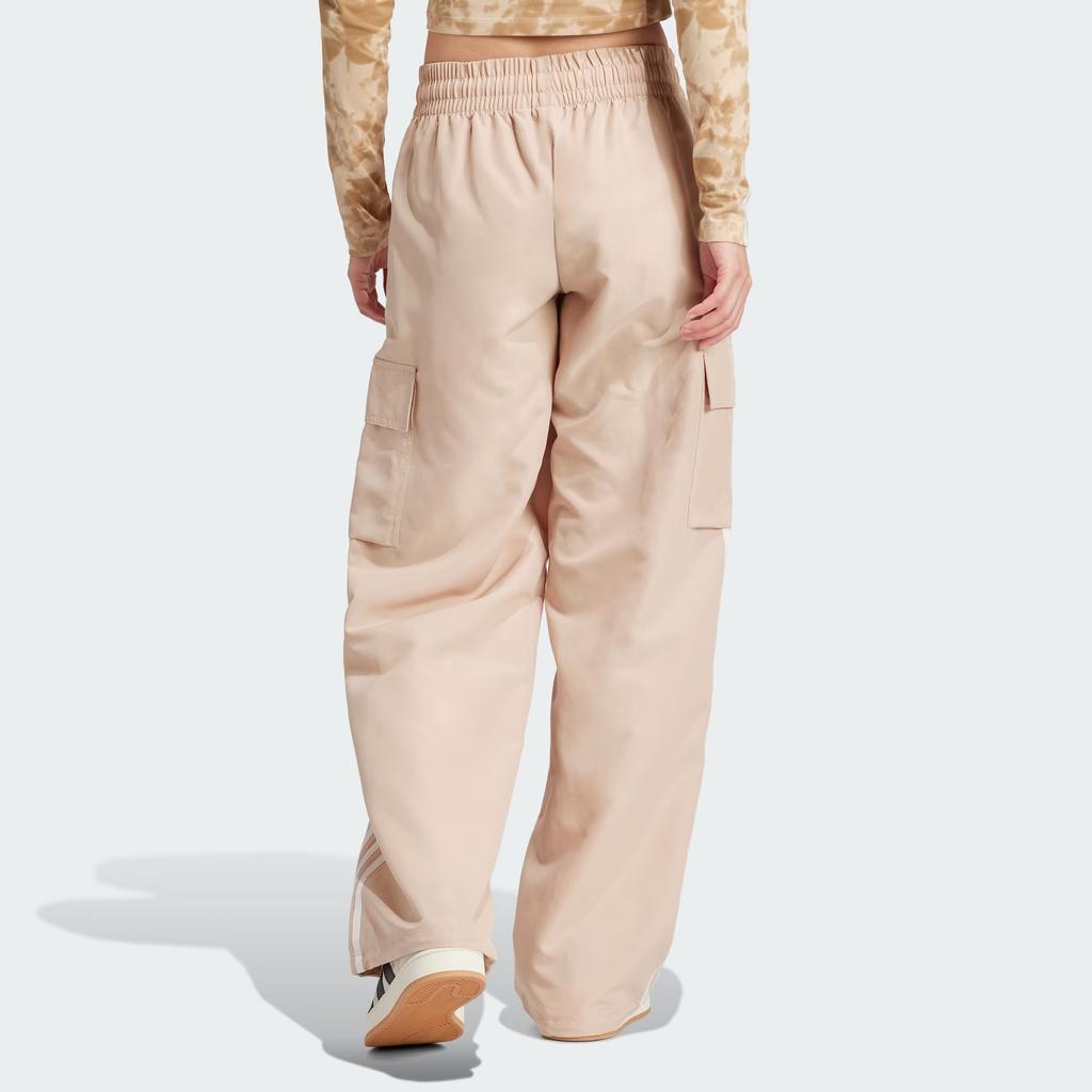 Adidas Originals Adicolor Three-Stripes Cargo Pants With Elastic Waist Women Bottoms Magic-Light-Brown IZ0717