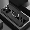 Pouzdro z plexiskla a PU kůže pro OnePlus Nord 6 s magnetickým kovovým kroužkem, stojánek, držák, nárazuvzdorný kryt pro OnePlus Nord 6 1+