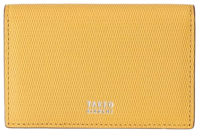 

Business Card Holder Mini Mesh Leather Business Card Holder 07001522 Yellow 00 [Takeo Kikuchi] [Soft & Natural] Men s (532)