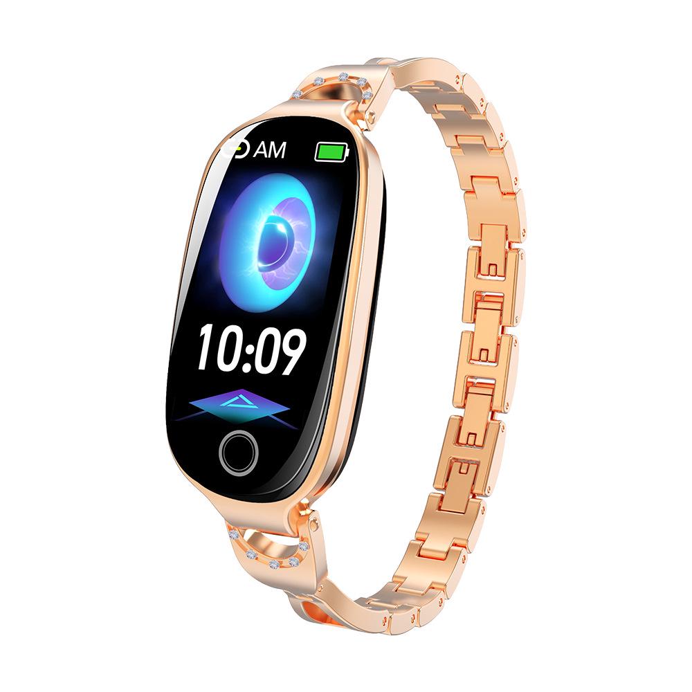 F81 Women's Smart Bracelet: Versatile Watch with Blood Oxygen, Heart Rate Monitor, Pedometer, and Menstrual Tracking.