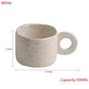 300ML Creative Ring Handle Ceramic Mug Milk Coffee Cup Office Home Drinkware Microwave Oven Couple Hand Grip Cups