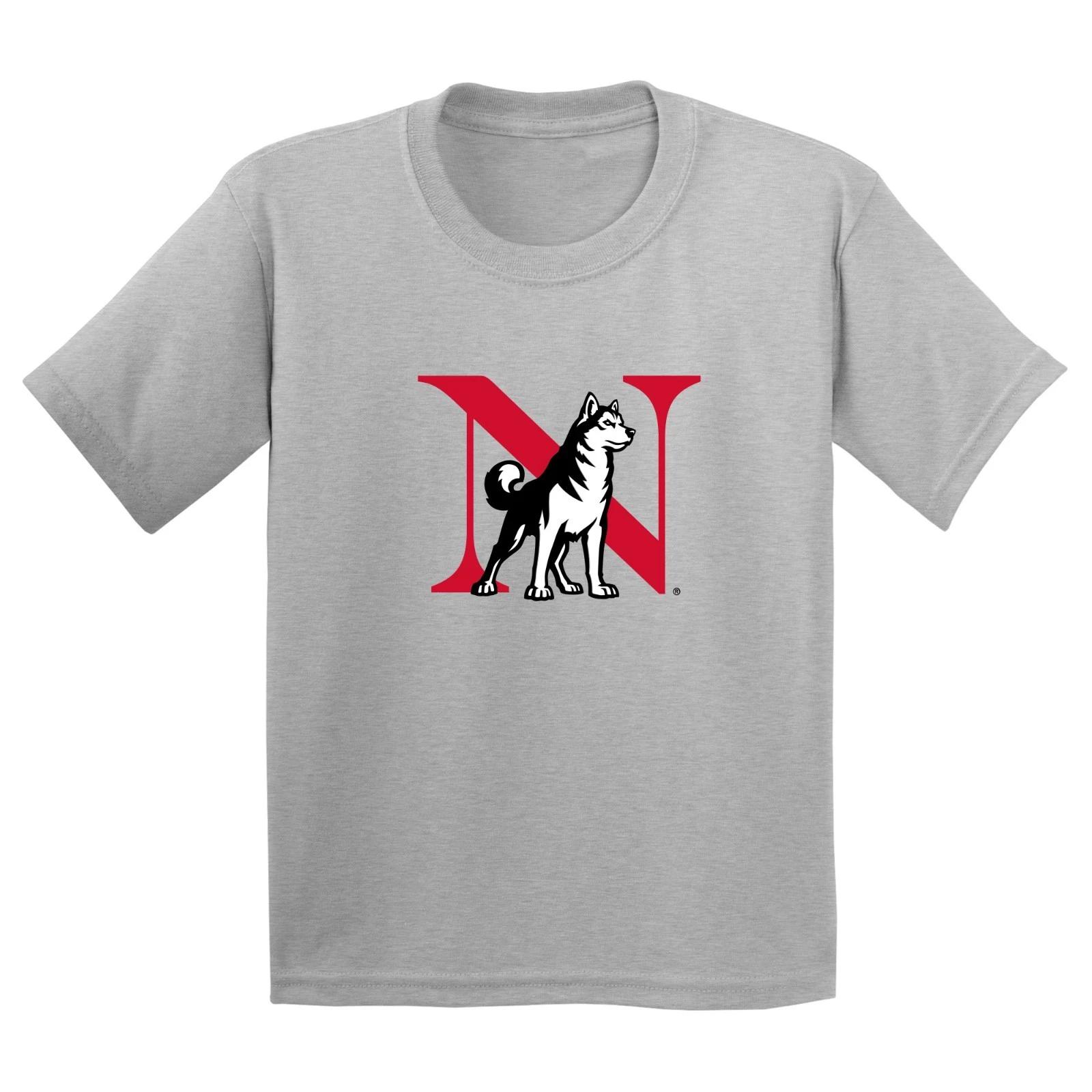 Northeastern University Primary Logo Youth T-Shirt - Sport Grey 4XL