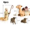 Shepherdess Toy Model Resin Christmas Scene Gift Set Angel Seasonal Gift Giving