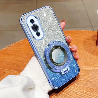 Bling Ring Holder Detachable Glitter Sticker Chromed TPU Case With Stand For Huawei NOVA 10 Pro 9 8 SE 8 Pro