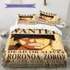 Roronoa Zoro Muster Bettwäsche Steppdecke Set Bettbezug Kissenbezug Zuhause Geburtstagsgeschenk(1 Bettbezug + 2 Kissenbezüge, ohne Füllung)