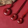 Hongchu Crystal Cinnabar Peace Pendant for Men and Women, High-content Purple Gold Sand Genuine Cinnabar Jewelry