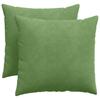 Sofa Cushions 2 Pieces Light Green 50 X 50 Cm Cord Fabric