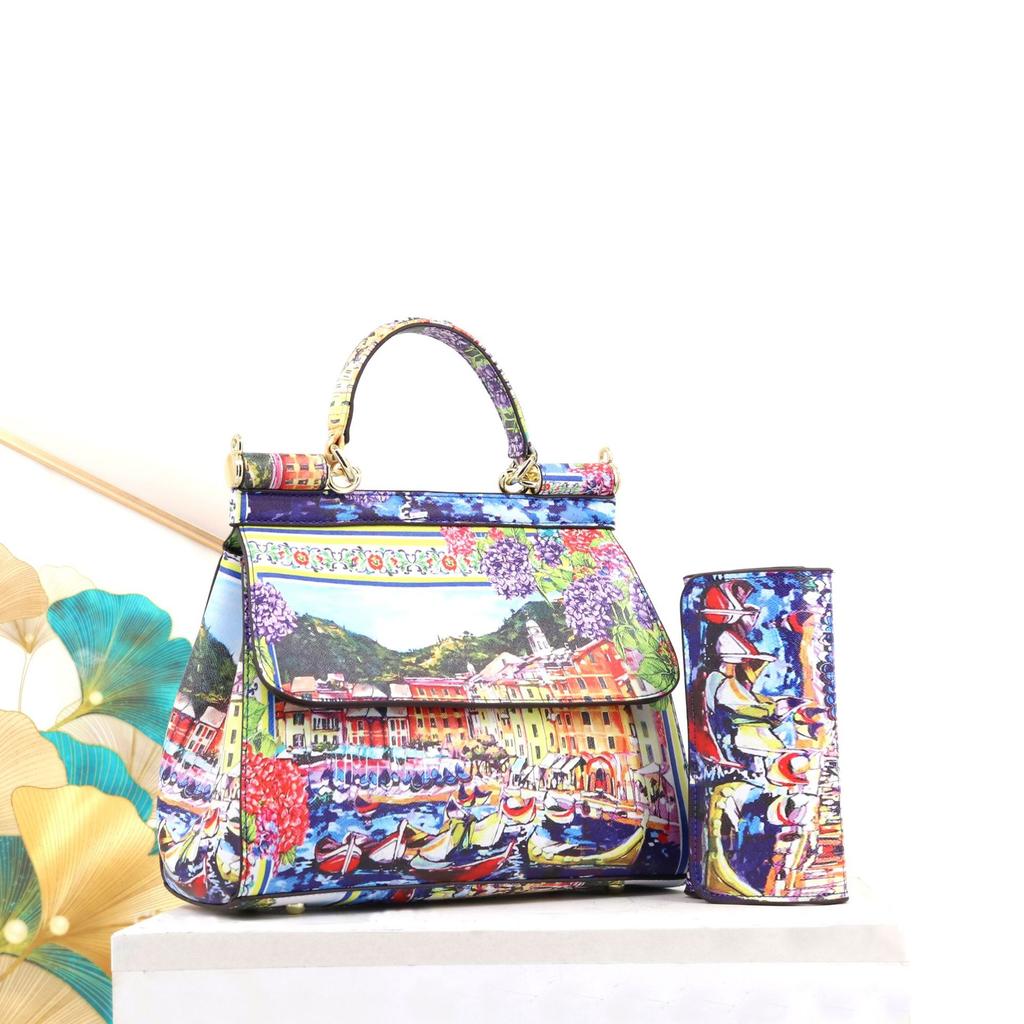 Printed Women'S Bag Light Luxury Bag Ladieshandbag Design Bucket