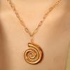 Bohemian Beach Jewelry Spirals Conch Pendant Necklace for Women Waterproof Stainless Steel Trendy Gift