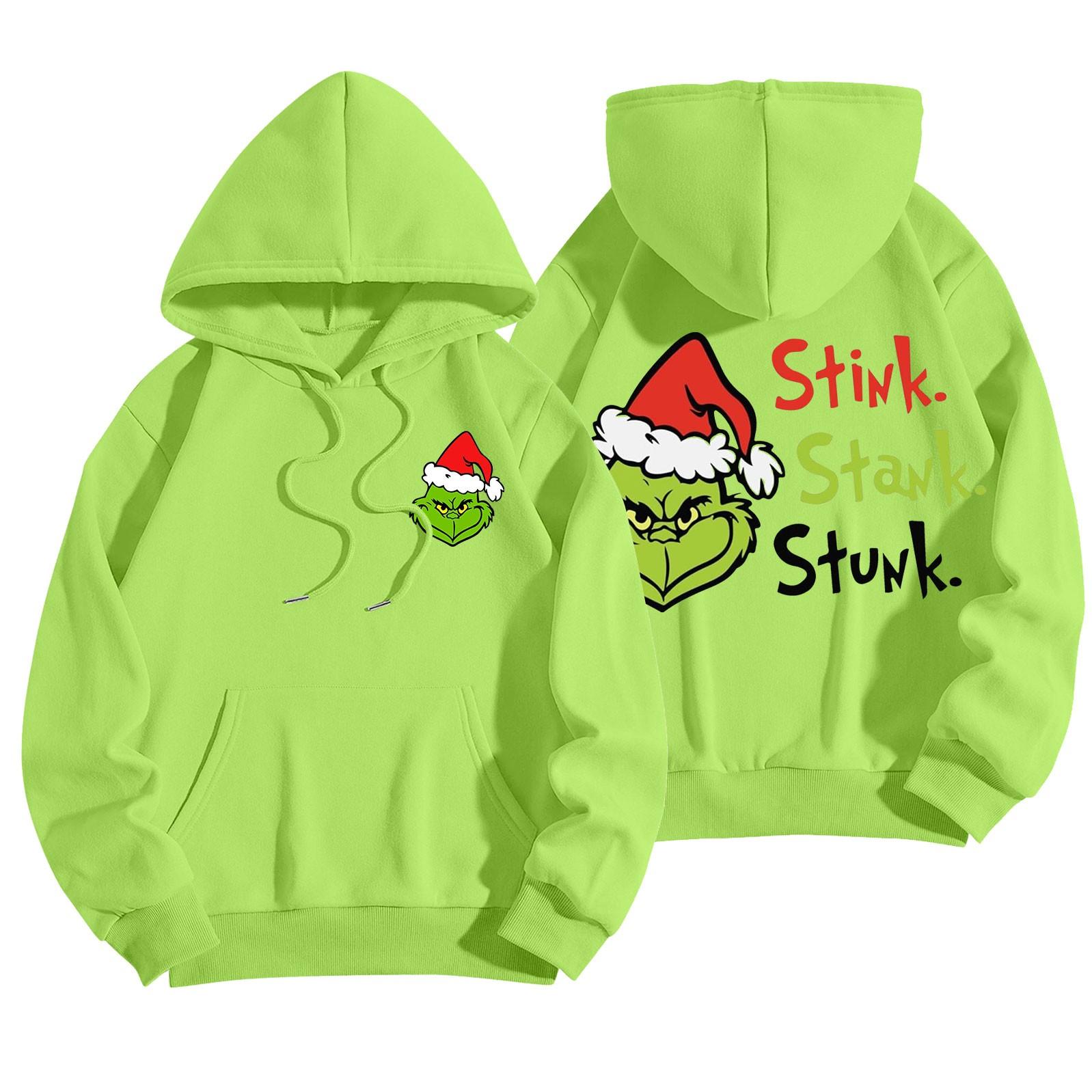 

Женская мода, легкий женский свитер с длинными рукавами и карманами, рождественская толстовка с капюшоном S