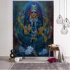 Retro Mandala Tapestry Elephant Head Buddha Psychedelic Flower Plant Wall Hanging Bohemian Aesthetics Home Wall Decoration