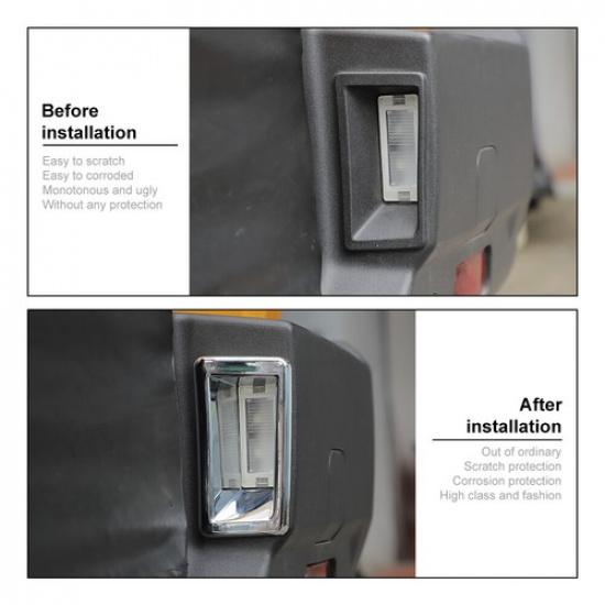 Chrome Rear License Plate Lamp Cover Trim For Ford Bronco Sport +Accessories