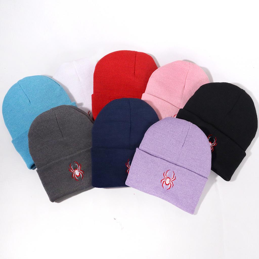 Animal Spider Inspired Embroidered Knit Hat For And Street Fashion Enthusiasts