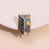 WERE ALL MAD HERE Hard Enamel Pin Fantasy Adventure Movies Girl with Painting Book Badge Brooch for Jewelry Accessory Gifts