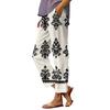 Damen Casual Mode Bedruckte Hose mit geradem Bein Hose mit Taschen