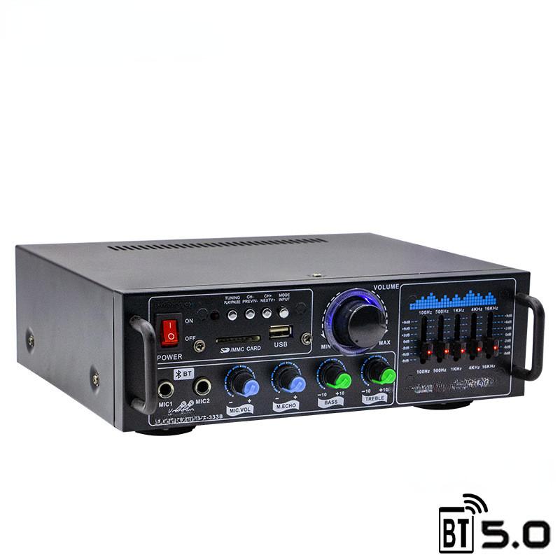5.3*19.6*7.5cm High Power Bluetooth Stereo Amplifier Household Theater Karaoke Audio Amplifier Public Broadcasting System