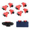 8 Pcs F1 Metal Games Buttons Mobile Shooting Trigger Controller Gamepad for PUBGRed