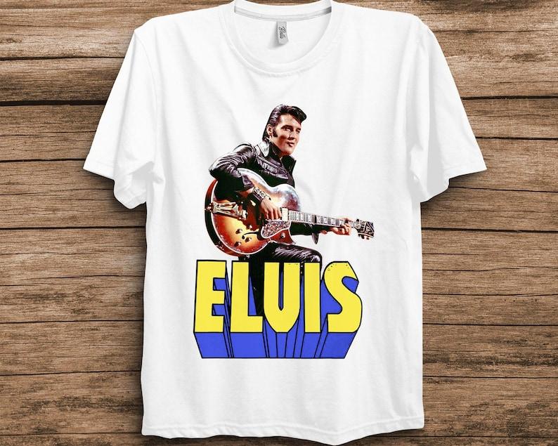 Elvis Presley Singer Vintage Official Guitar Portrait Elvis 2025 Movie Unisex Adult T-shirt Kid shirt Gift for Birthday Hoodie Sweatshirt 130