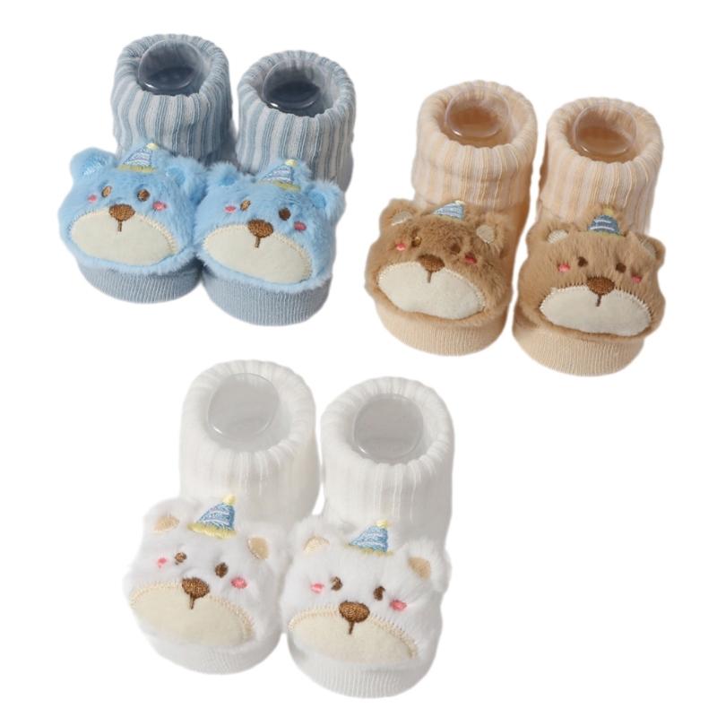 2 Pairs/3 Pairs Baby Ankle Socks Knitted Socks with Cartoon Cotton Socks Soft Socks for Newborns Infant 3-12 Month