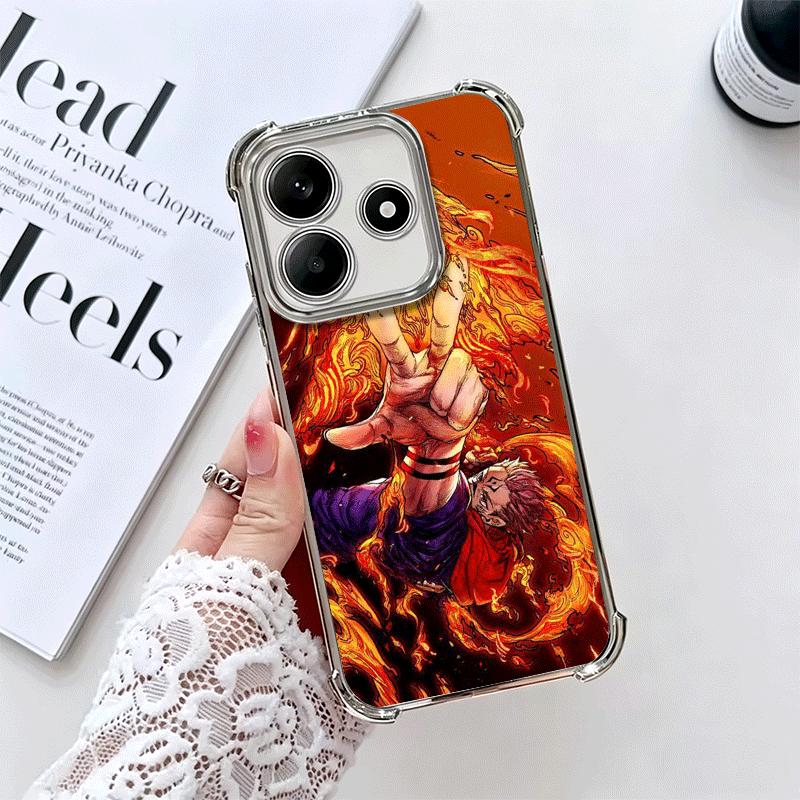 

Anime Itadori Yuji JUJUSU Plating Phone Case For Xiaomi Redmi Note 14 15 Pro Plus 13 12 11 11S 11T 10 9S 9 5G Anti-Fall Airabag Redmi Note 11 Pro 5G