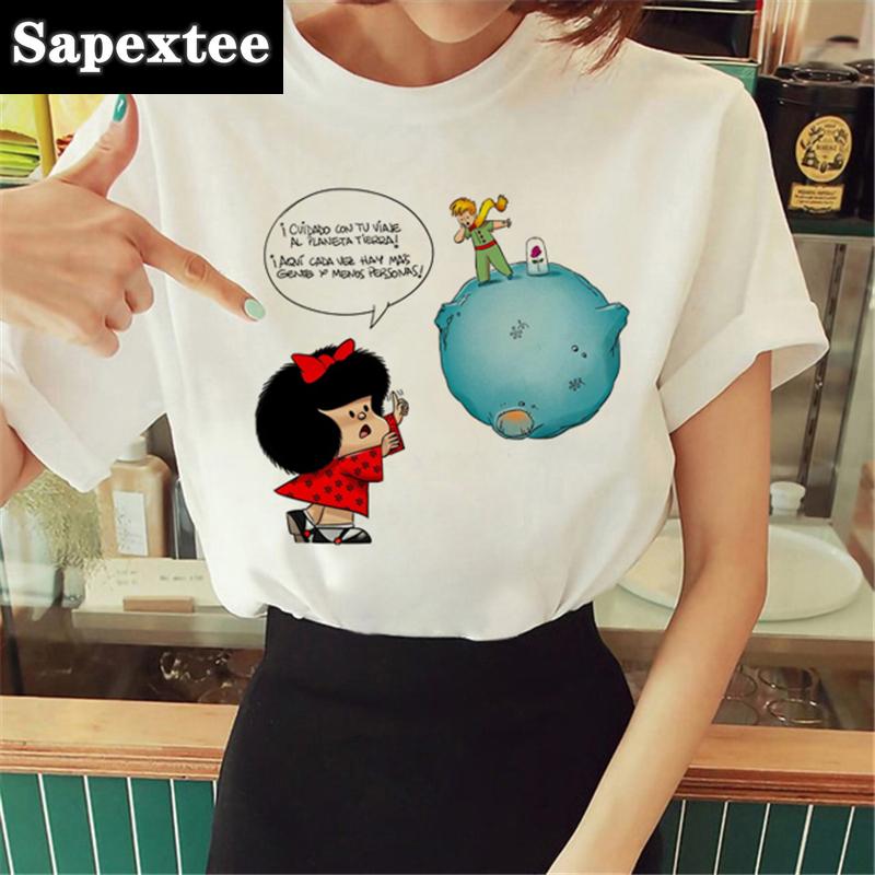 Neue Ankunft Der Kleine Prinz Gedruckt T-shirt Rundhals Kurzarm T-shirt Weibliche Harajuku Damen T-shirts Casual T-shirt Frauen