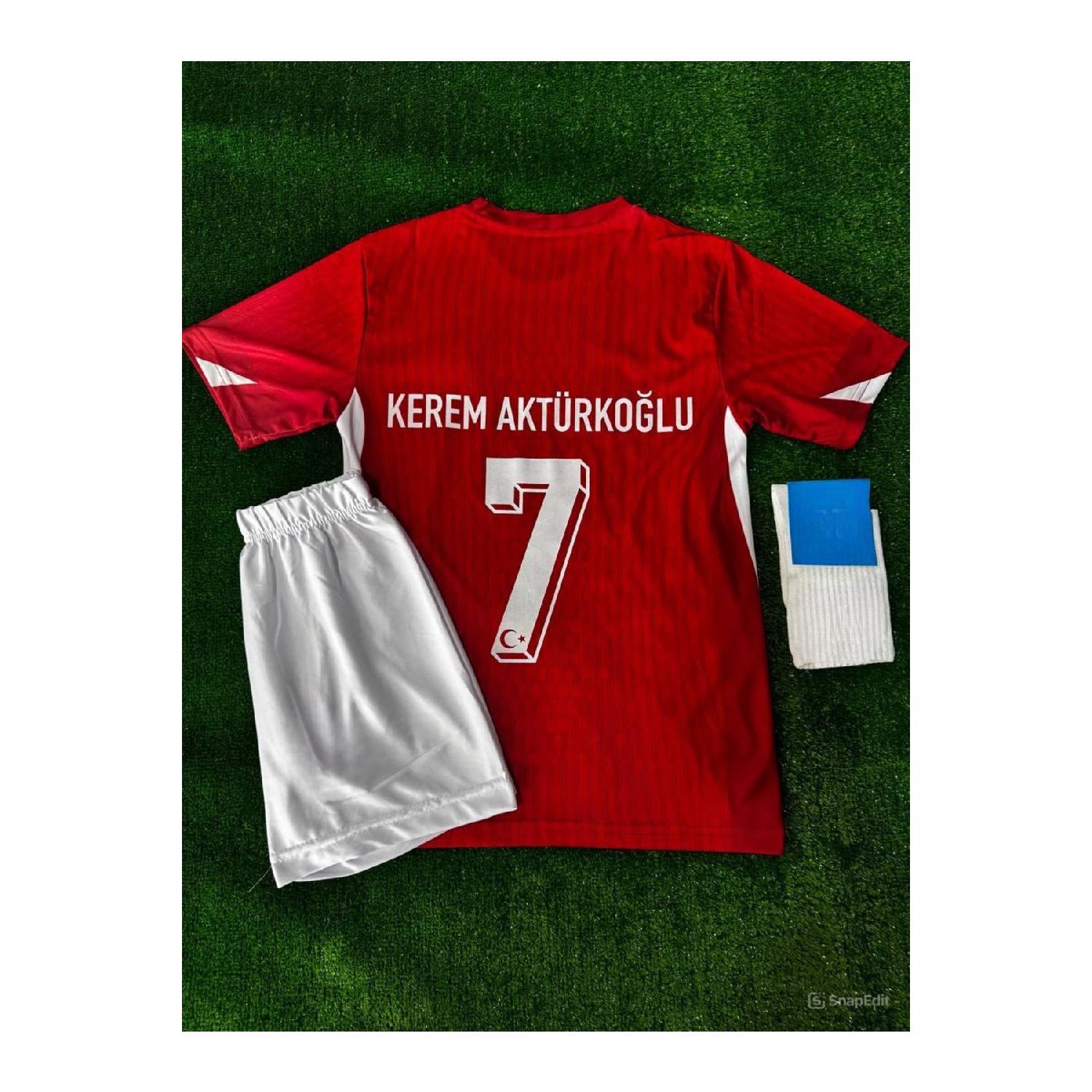 

Trkiye Kerem Aktrkolu Euro 2024 European Championship Red Kids Jersey Set Of 3 3-4 Yaş чистый
