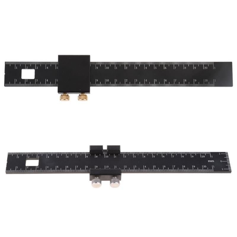 Precision Pocket Ruler Woodworking by Clear Style | Inch and Metric Indicators Professional Woodworking for T Track Rule