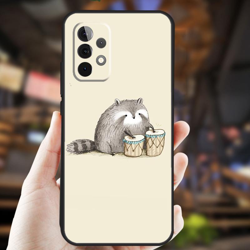 Süße Waschbär Hülle Für Samsung Galaxy A34 A06 A05 A32 A16 A55 A36 A26 A54 A14 A22 A52 A35 A15 A53 A13 A56