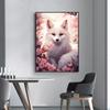 Fantasy Mystisch Sakura Neunschwänziger Fuchs Poster Japanisch Niedlich Anime Sanfte Drucke Leinwandmalerei Wandbilder Heim Zimmer Dekor
