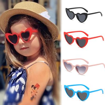 Fashion Heart Shaped Sunglasses For Children Black Red Small Frame Gift Sun Glasses Vintage Boys Girls Kids Child Uv400