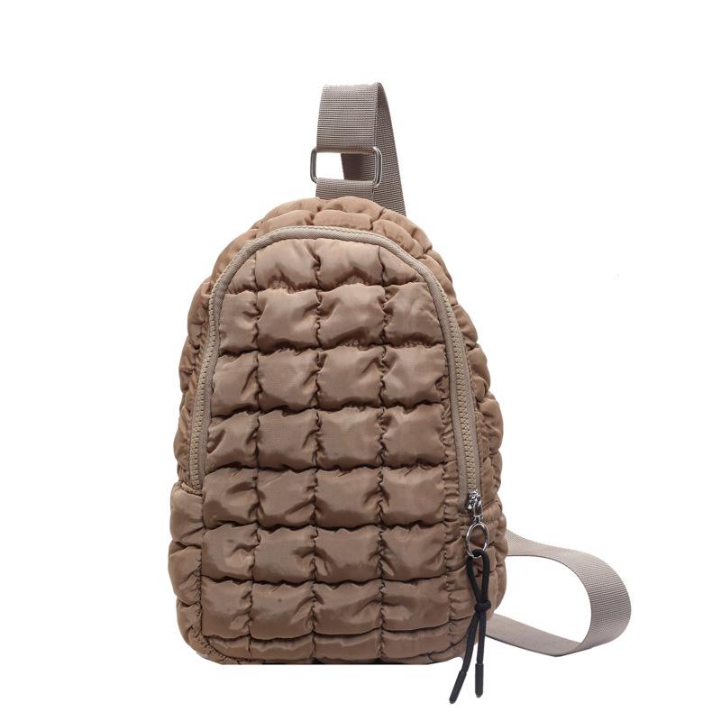 Bolsa de pecho simple para mujer nueva de otoño e invierno, ropa de algodón, bolso de hombro portátil, bolso bandolera personalizado para el trabajo
